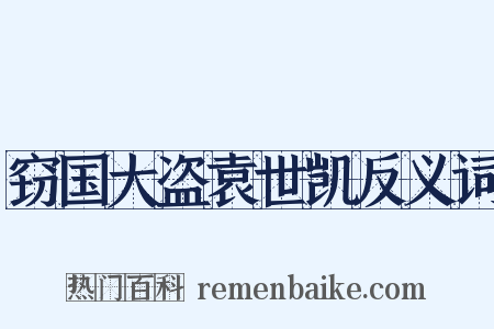 窃国大盗袁世凯反义词是什么意思的图片